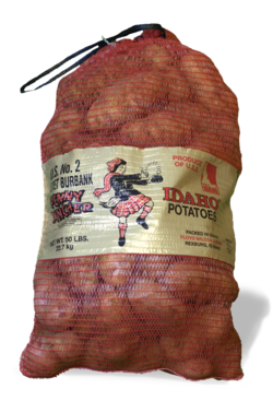 Penny Pincher 50lb Red Poly Mesh Russet Idaho No. 2