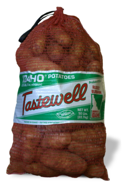 Tastewell 50lb Red Poly Mesh Russet Idaho No. 2